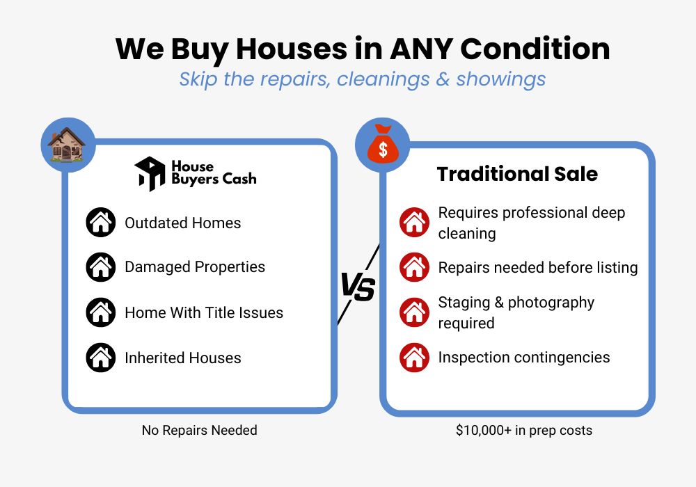 We will buy your house no matter what condition it is in.